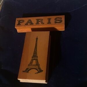 Eiffel Tower Paris Wooden Stamp